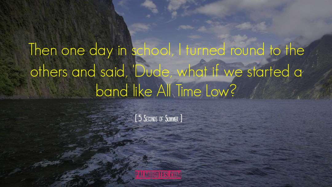 5 Seconds Of Summer Quotes: Then one day in school,