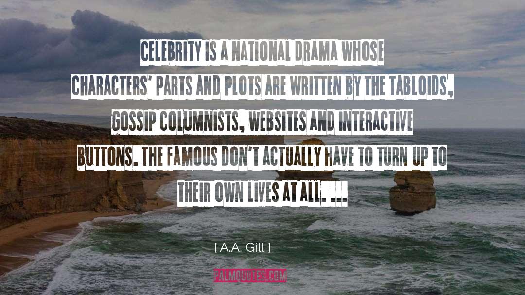 A.A. Gill Quotes: Celebrity is a national drama