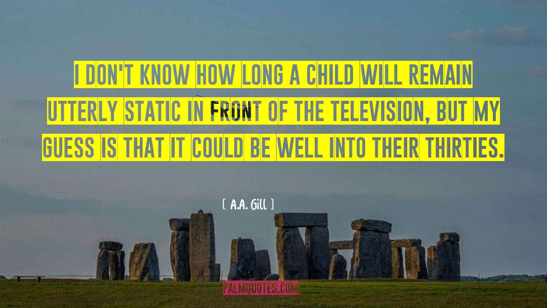 A.A. Gill Quotes: I don't know how long