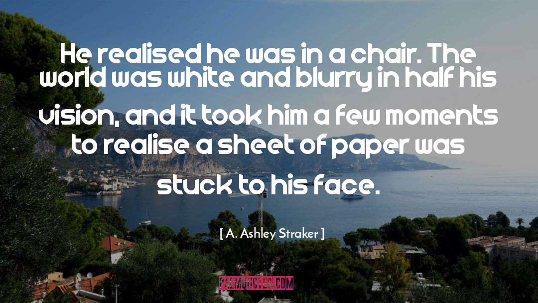 A. Ashley Straker Quotes: He realised he was in