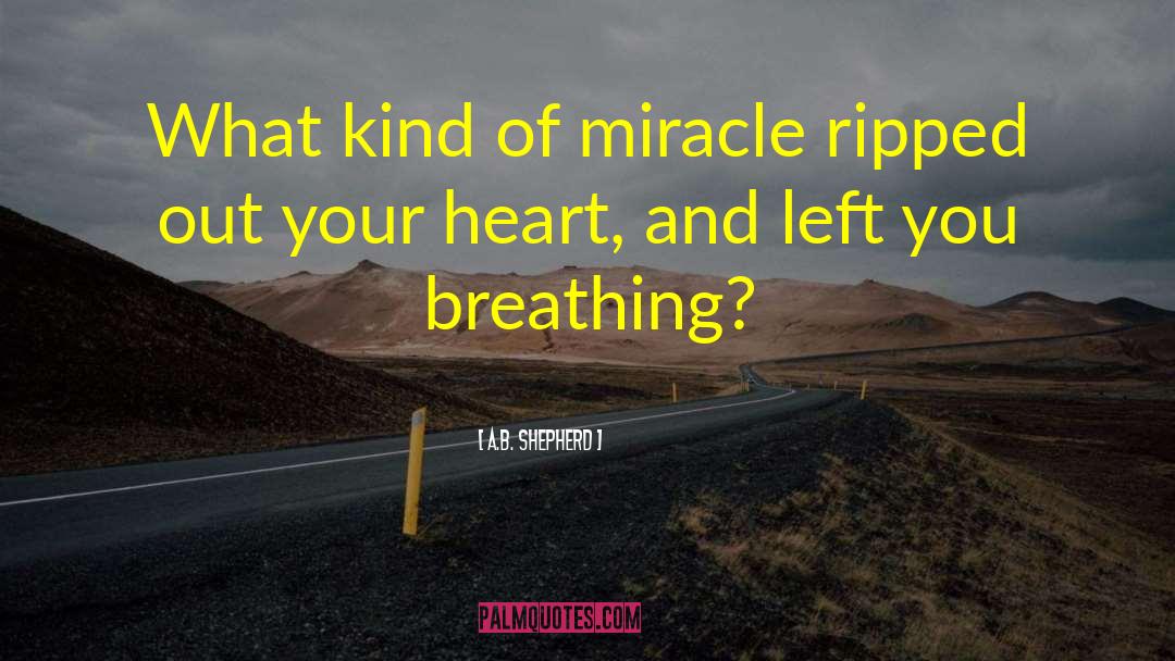 A.B. Shepherd Quotes: What kind of miracle ripped