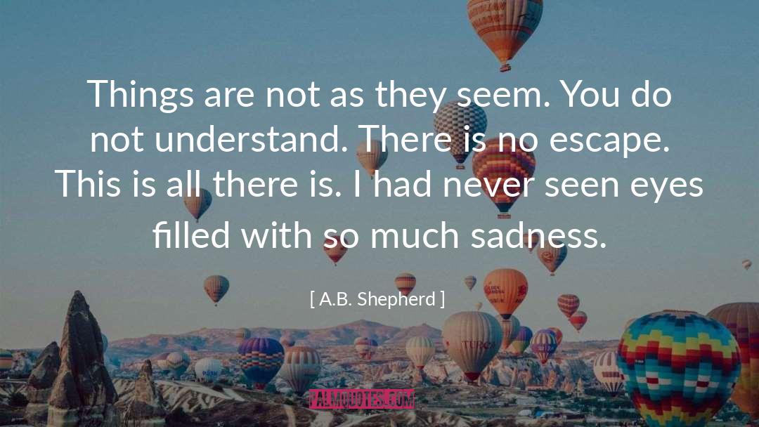 A.B. Shepherd Quotes: Things are not as they