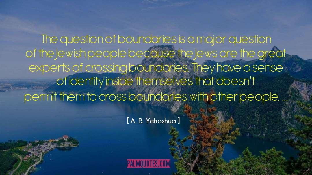 A. B. Yehoshua Quotes: The question of boundaries is