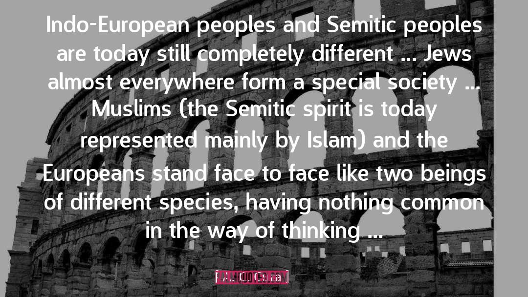 A. C. Cuza Quotes: Indo-European peoples and Semitic peoples
