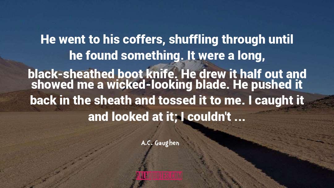 A.C. Gaughen Quotes: He went to his coffers,