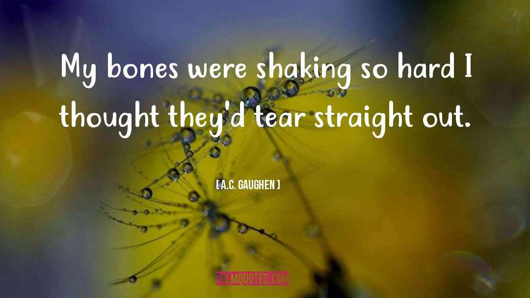 A.C. Gaughen Quotes: My bones were shaking so