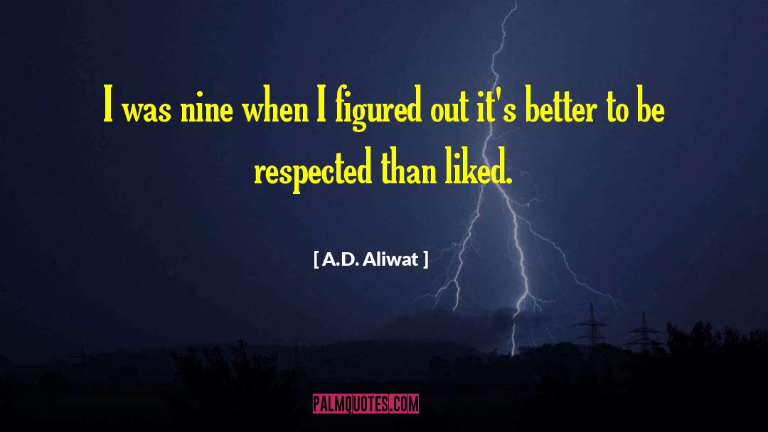 A.D. Aliwat Quotes: I was nine when I