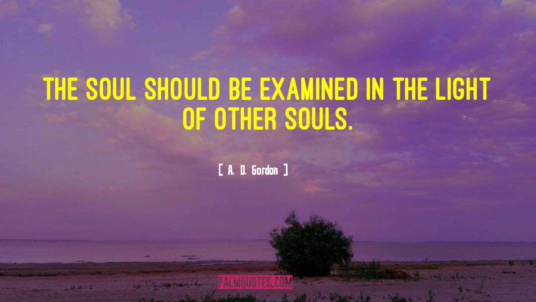 A. D. Gordon Quotes: The soul should be examined