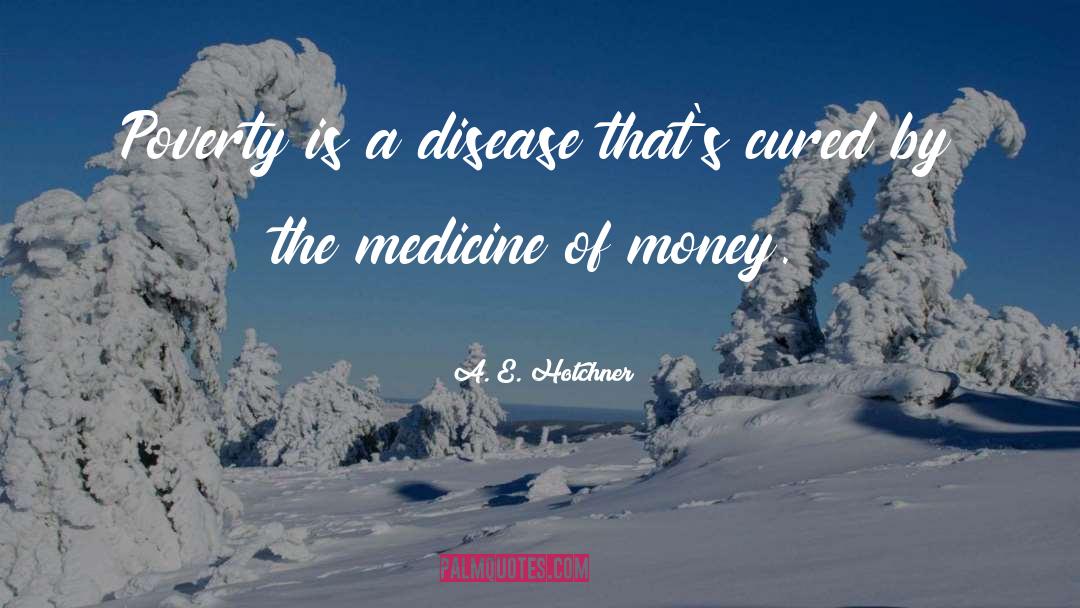 A. E. Hotchner Quotes: Poverty is a disease that's