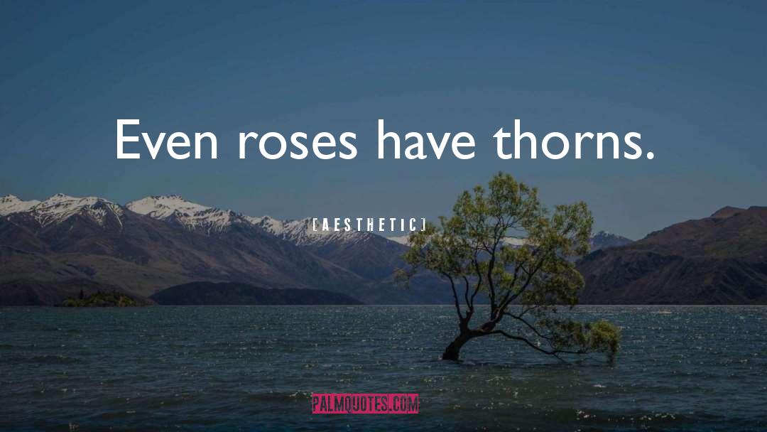 A E S T H E T I C Quotes: Even roses have thorns.