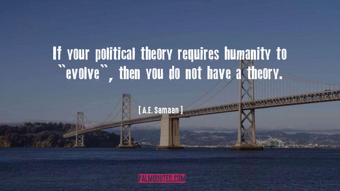 A.E. Samaan Quotes: If your political theory requires