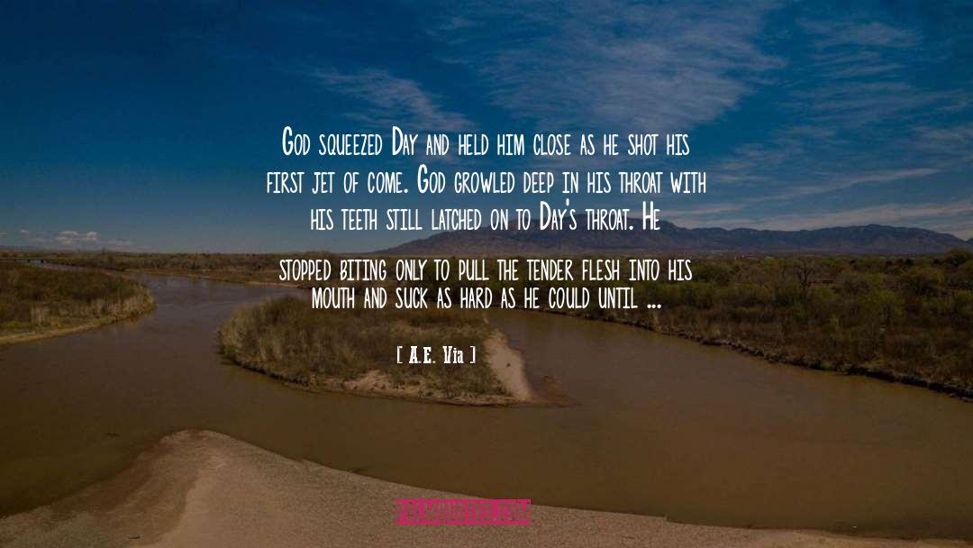 A.E. Via Quotes: God squeezed Day and held