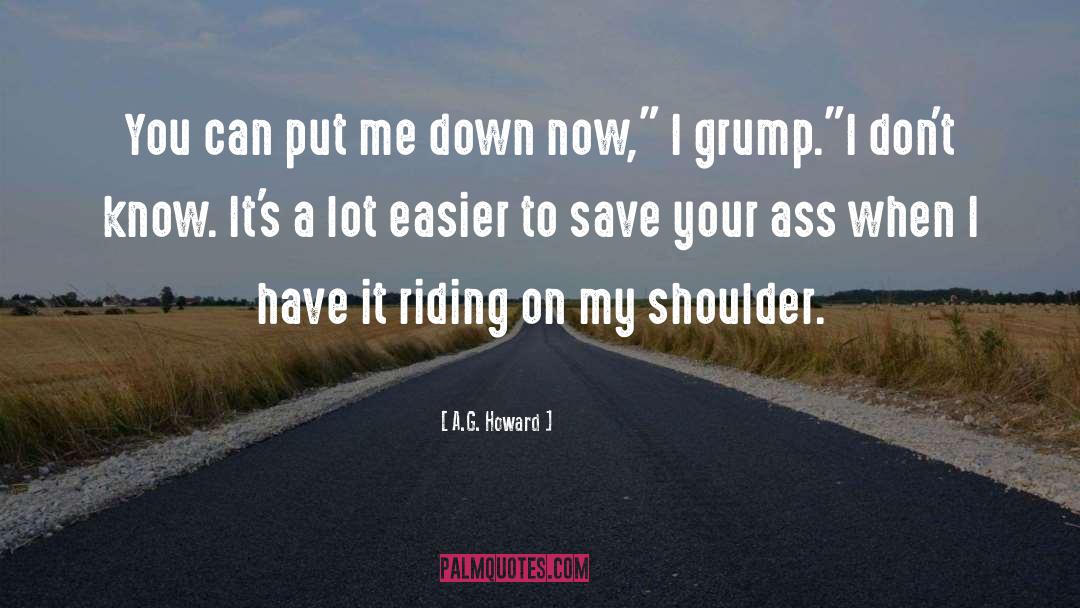 A.G. Howard Quotes: You can put me down