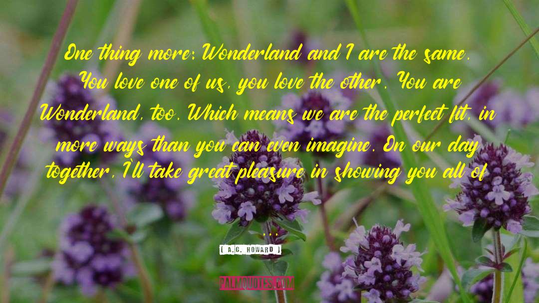 A.G. Howard Quotes: One thing more: Wonderland and