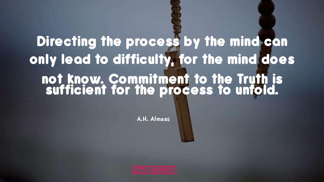 A.H. Almaas Quotes: Directing the process by the