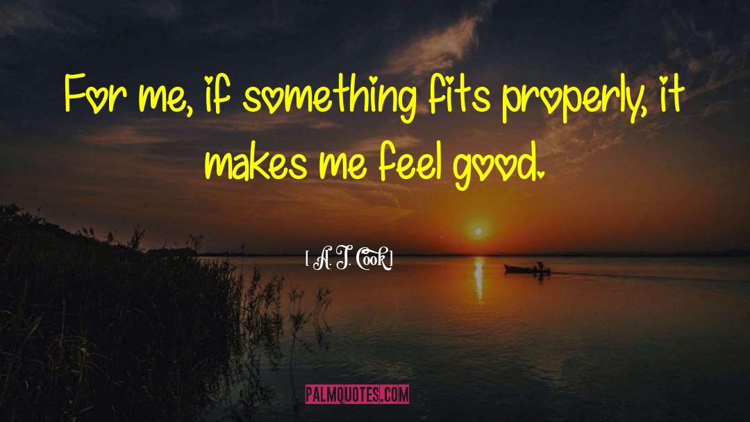 A. J. Cook Quotes: For me, if something fits