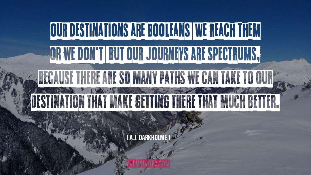 A.J. Darkholme Quotes: Our destinations are Booleans –