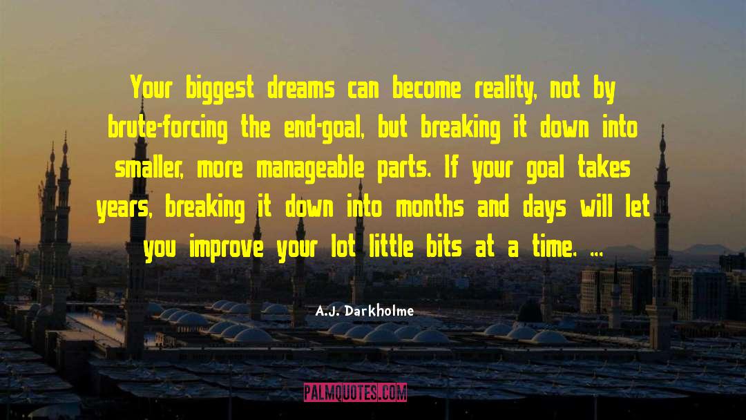 A.J. Darkholme Quotes: Your biggest dreams can become