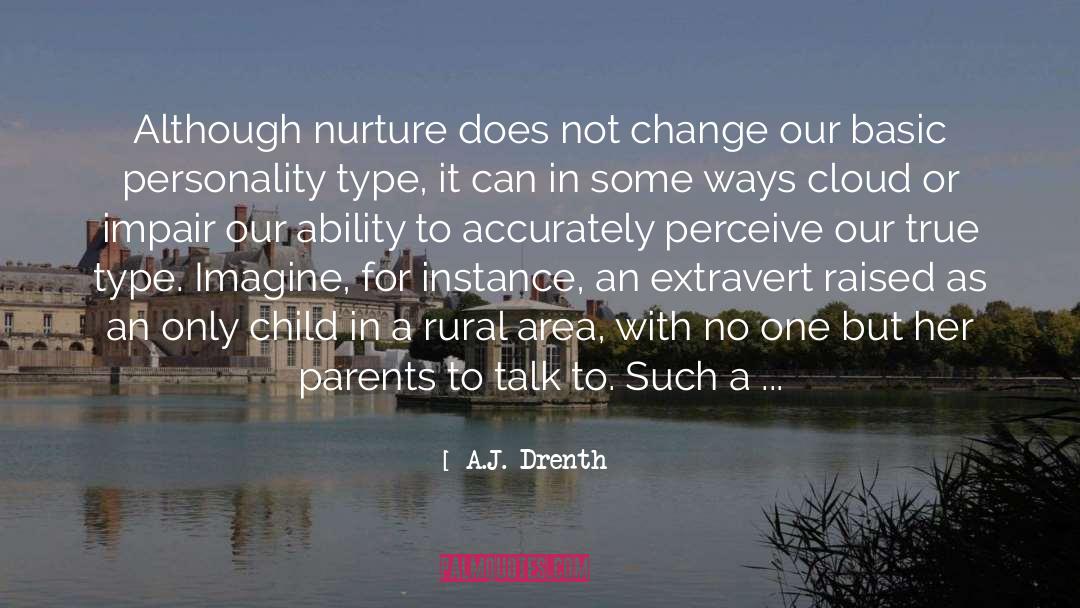 A.J. Drenth Quotes: Although nurture does not change