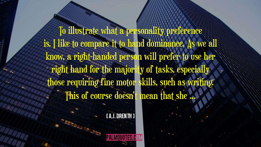 A.J. Drenth Quotes: To illustrate what a personality