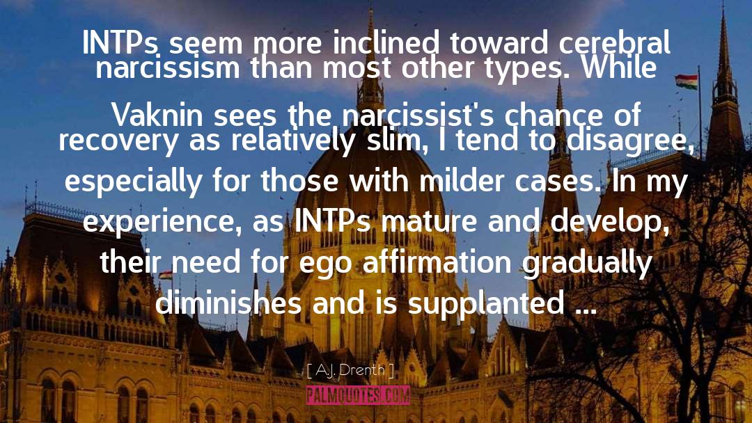 A.J. Drenth Quotes: INTPs seem more inclined toward