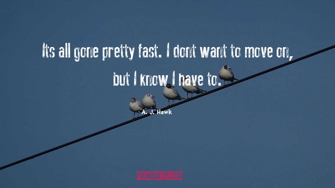 A. J. Hawk Quotes: Its all gone pretty fast.