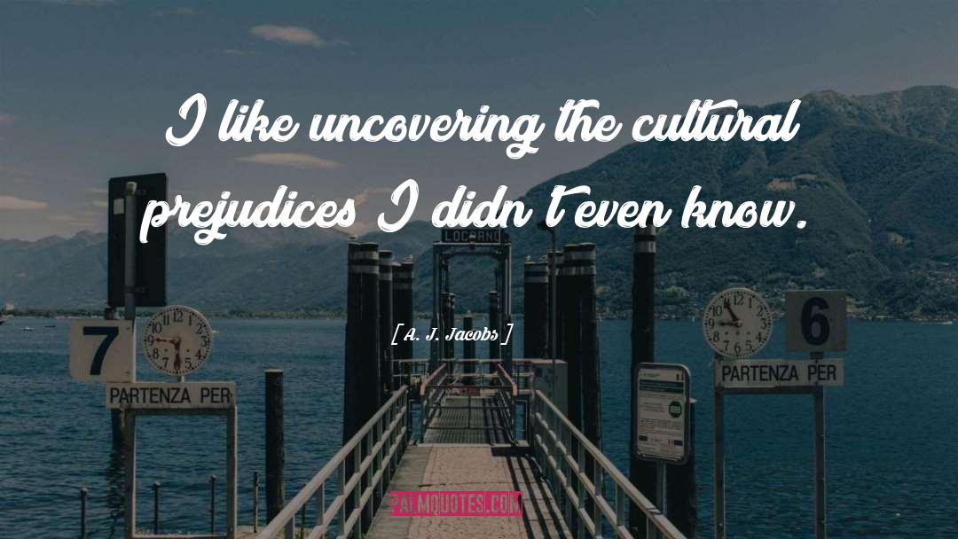 A. J. Jacobs Quotes: I like uncovering the cultural