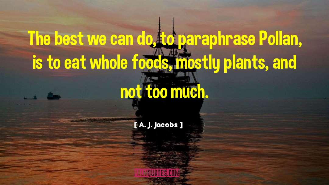 A. J. Jacobs Quotes: The best we can do,