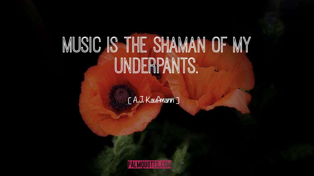 A.J. Kaufmann Quotes: Music is the shaman of