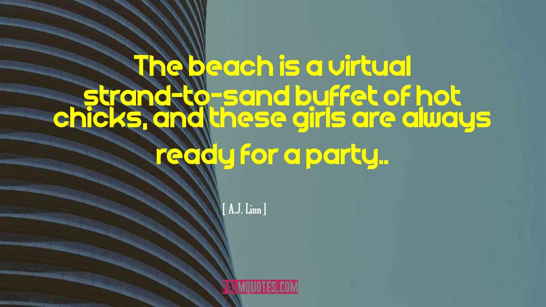 A.J. Linn Quotes: The beach is a virtual