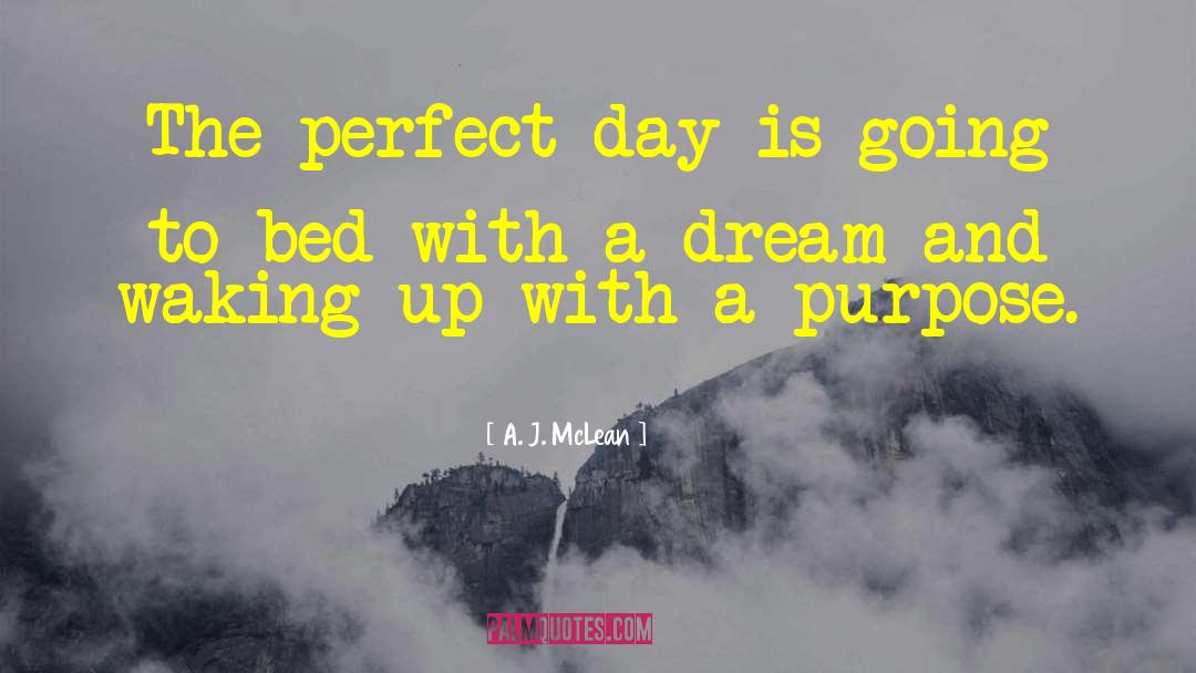 A. J. McLean Quotes: The perfect day is going