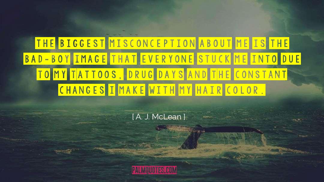 A. J. McLean Quotes: The biggest misconception about me