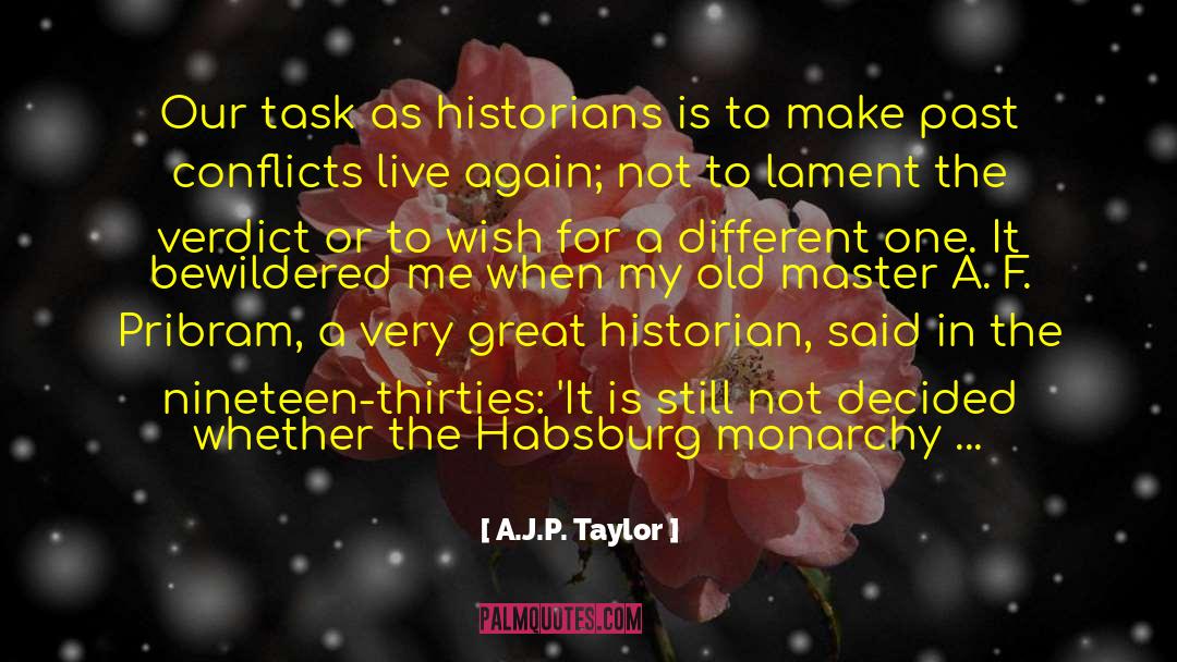 A.J.P. Taylor Quotes: Our task as historians is