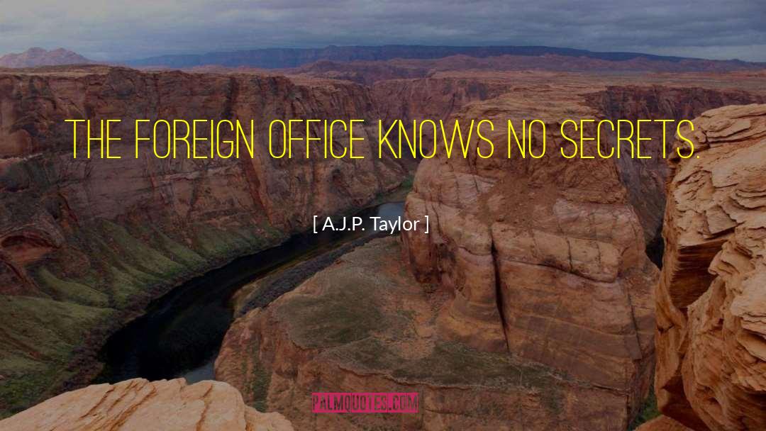A.J.P. Taylor Quotes: The Foreign Office knows no