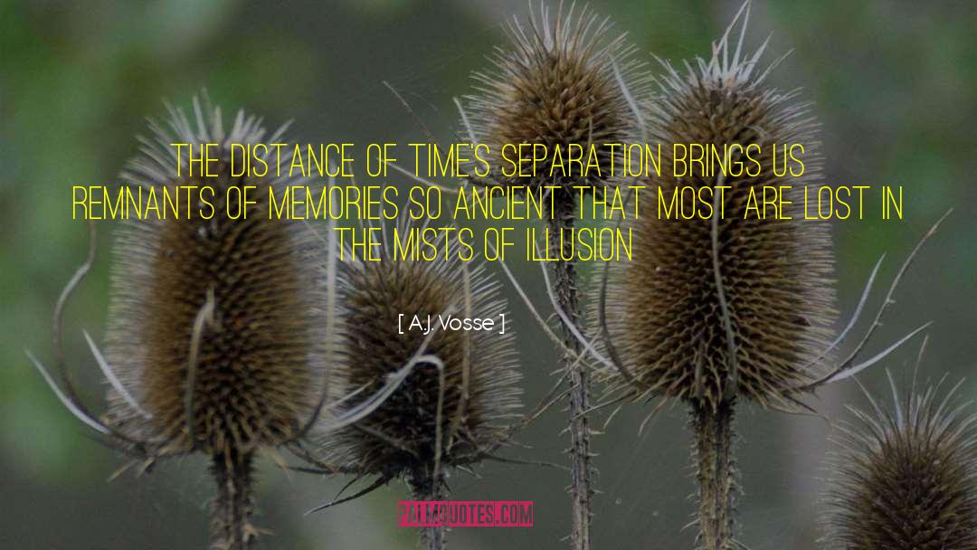 A.J. Vosse Quotes: The distance of time's separation