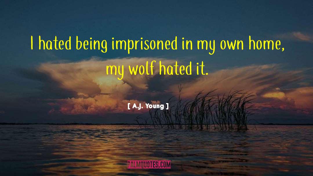 A.J. Young Quotes: I hated being imprisoned in