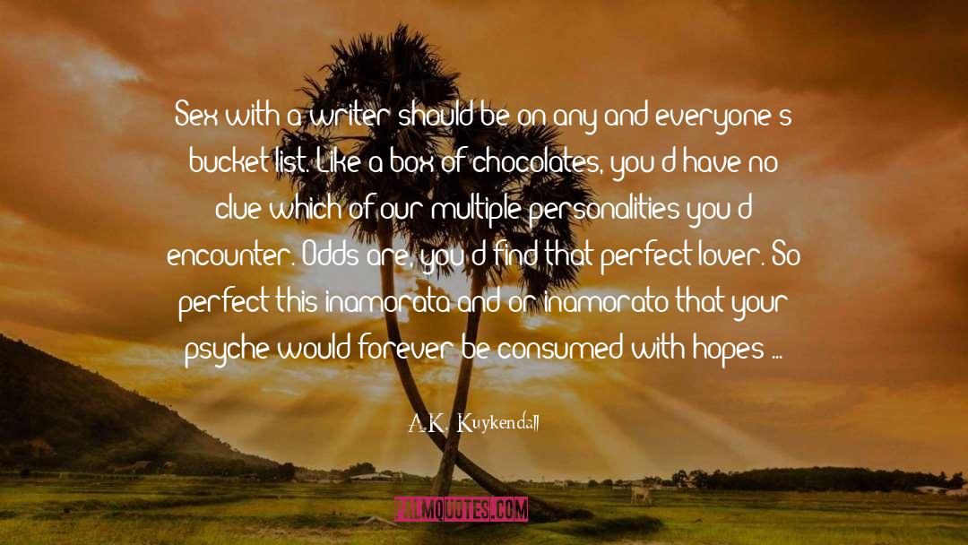 A.K. Kuykendall Quotes: Sex with a writer should