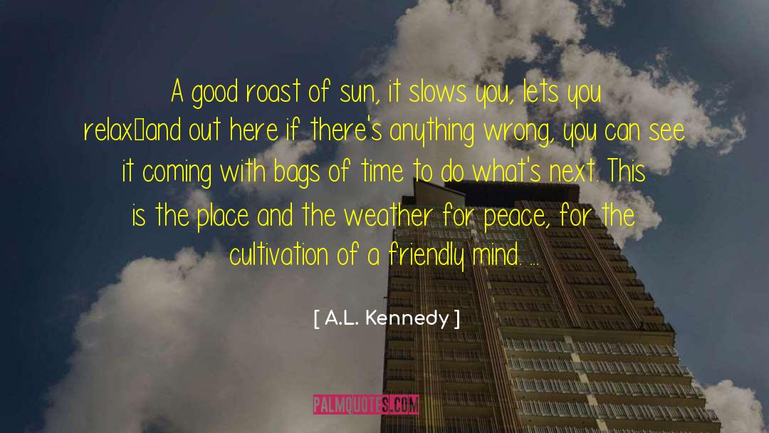 A. L. Kennedy Quotes: A good roast of sun,