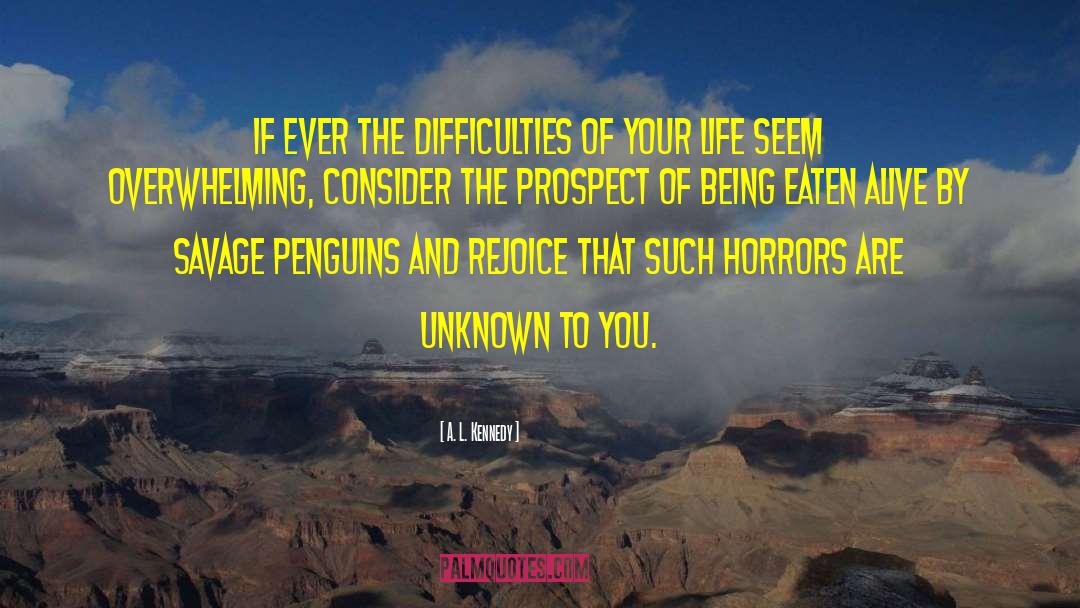 A. L. Kennedy Quotes: If ever the difficulties of