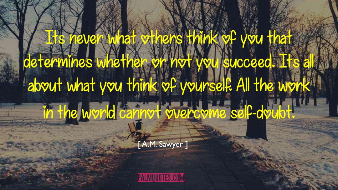 A.M. Sawyer Quotes: Its never what others think