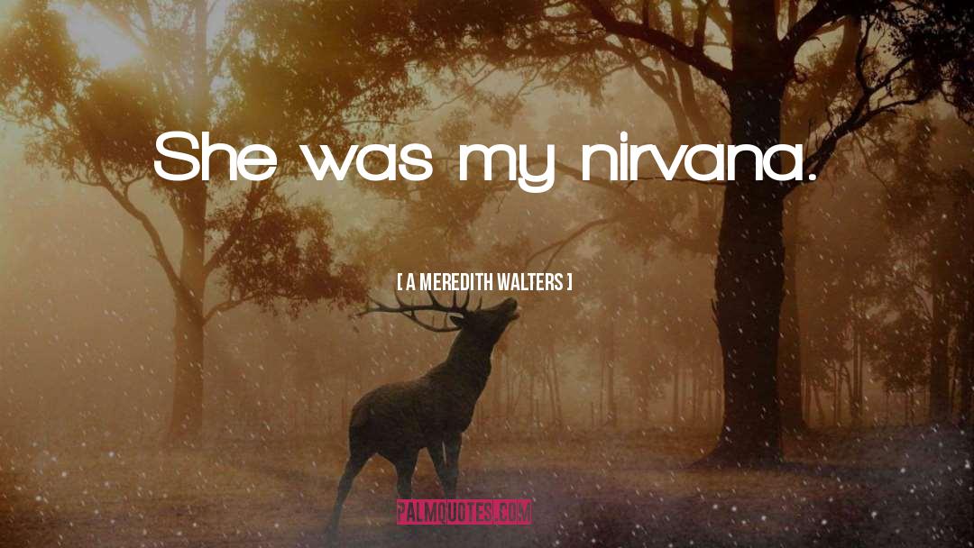 A Meredith Walters Quotes: She was my nirvana.