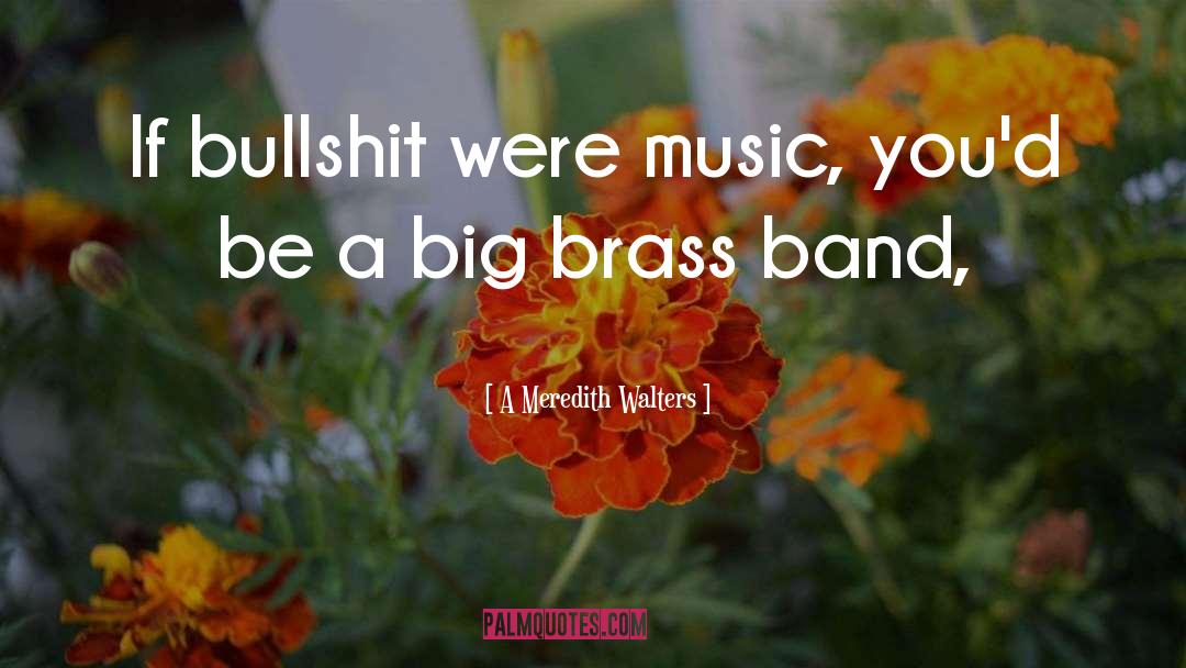 A Meredith Walters Quotes: If bullshit were music, you'd