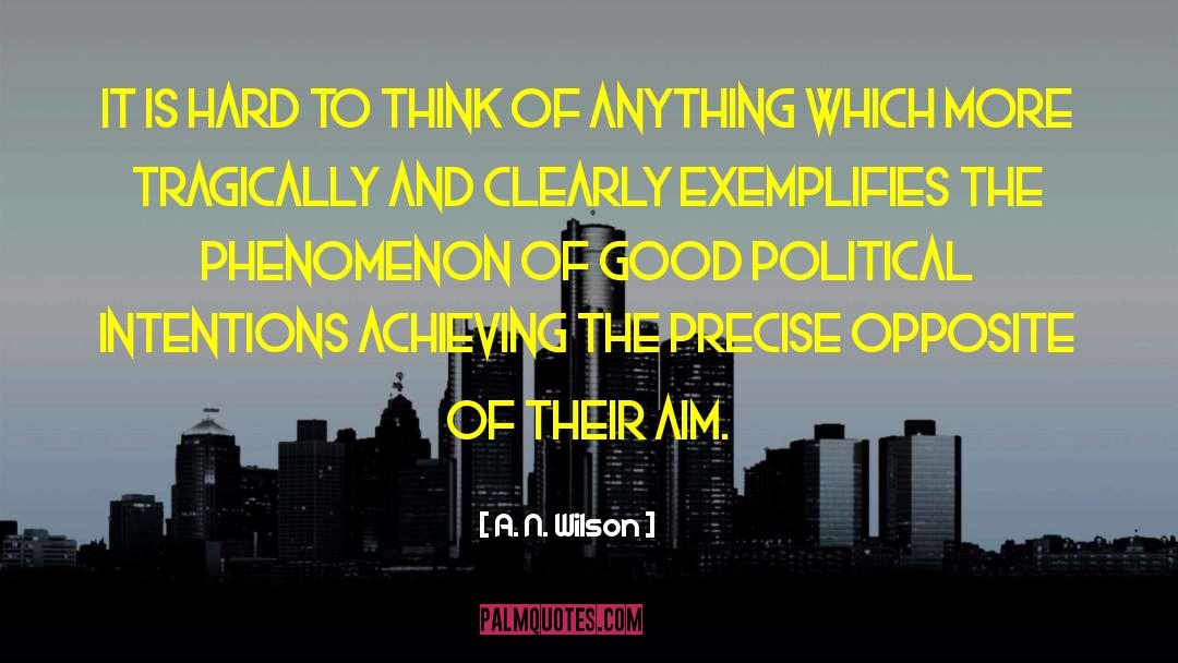 A. N. Wilson Quotes: It is hard to think