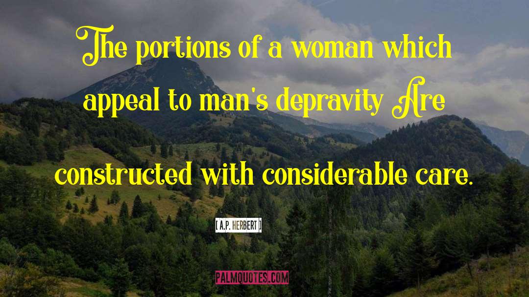 A.P. Herbert Quotes: The portions of a woman