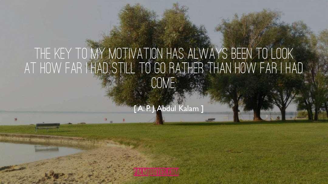 A. P. J. Abdul Kalam Quotes: The key to my motivation