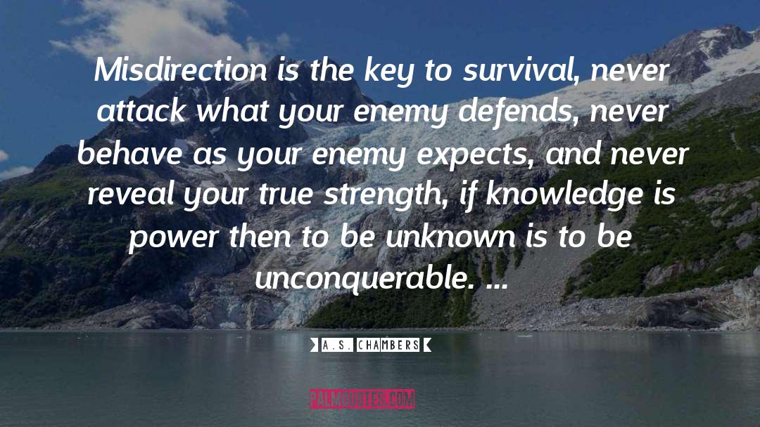 A.S. Chambers Quotes: Misdirection is the key to