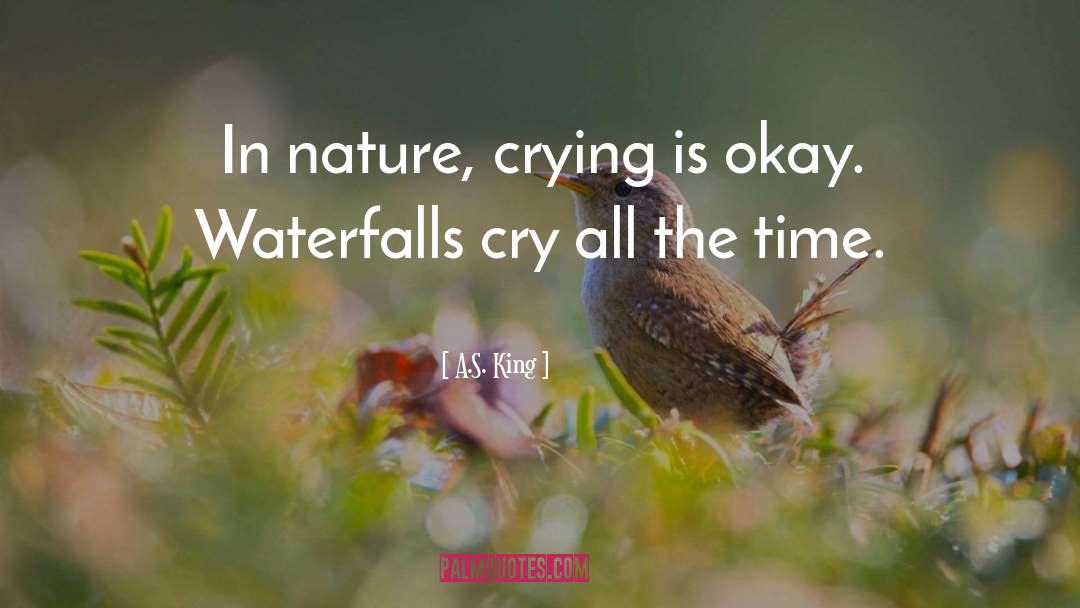 A.S. King Quotes: In nature, crying is okay.