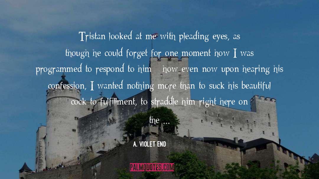 A. Violet End Quotes: Tristan looked at me with