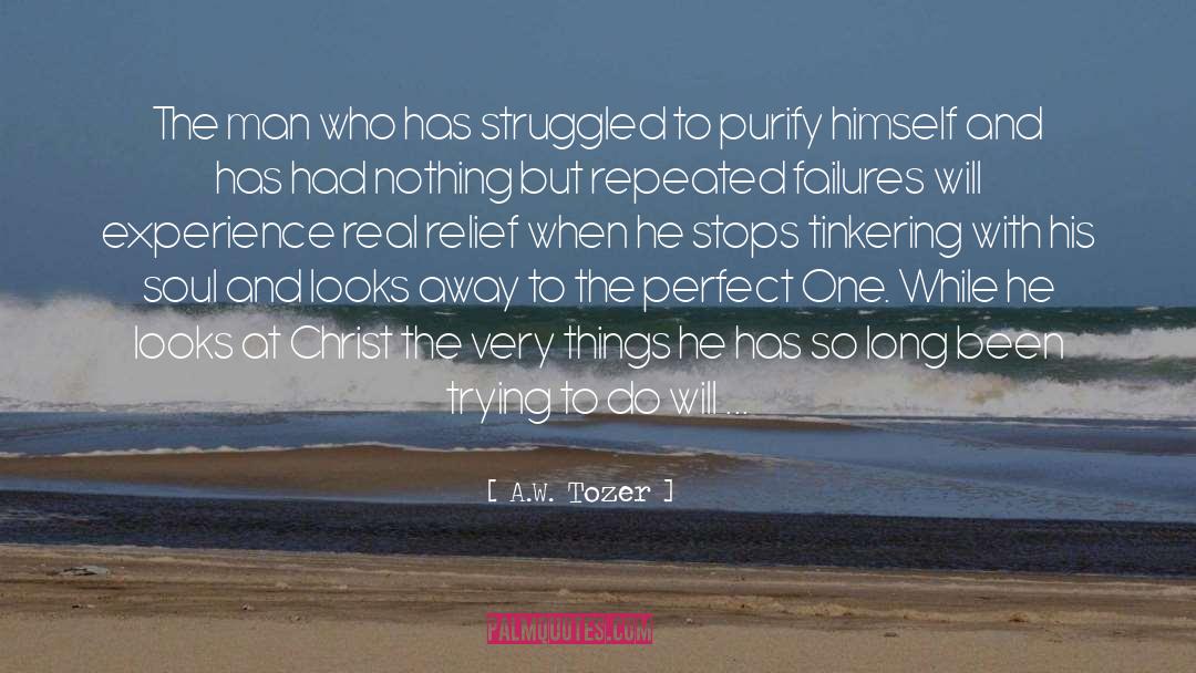 A.W. Tozer Quotes: The man who has struggled