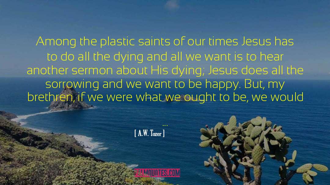 A.W. Tozer Quotes: Among the plastic saints of